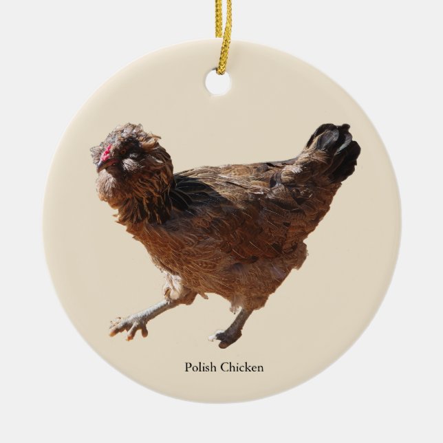 Polish Chicken ornament (Front)