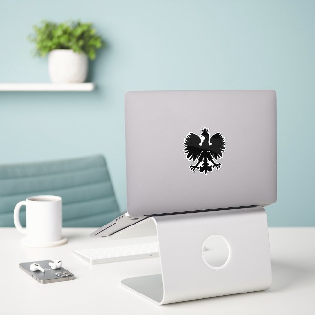Polish Coat of Arms Eagle (Laptop On Desk)