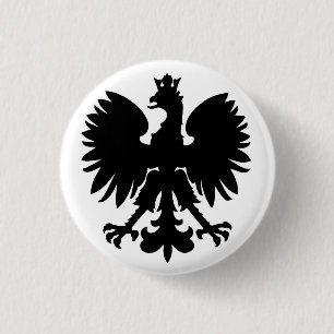Polish Coat of Arms Eagle 3 Cm Round Badge