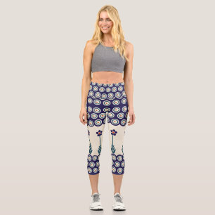 Polish design of traditional ceramics capri leggings
