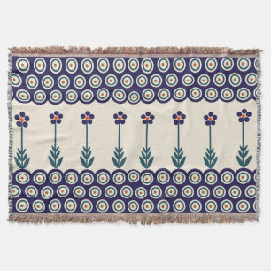 Polish design of traditional ceramics throw blanket