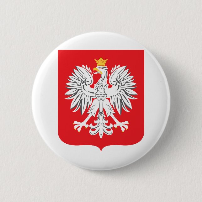 Polish-Eagle 6 Cm Round Badge (Front)