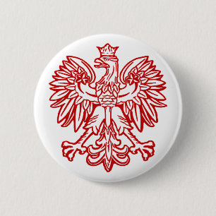 Polish Eagle 6 Cm Round Badge