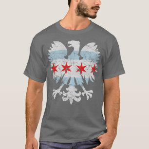 Polish Eagle Chicago Flag T-Shirt