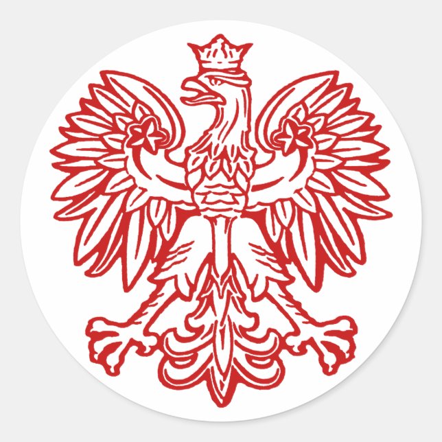 Polish Eagle Classic Round Sticker (Front)