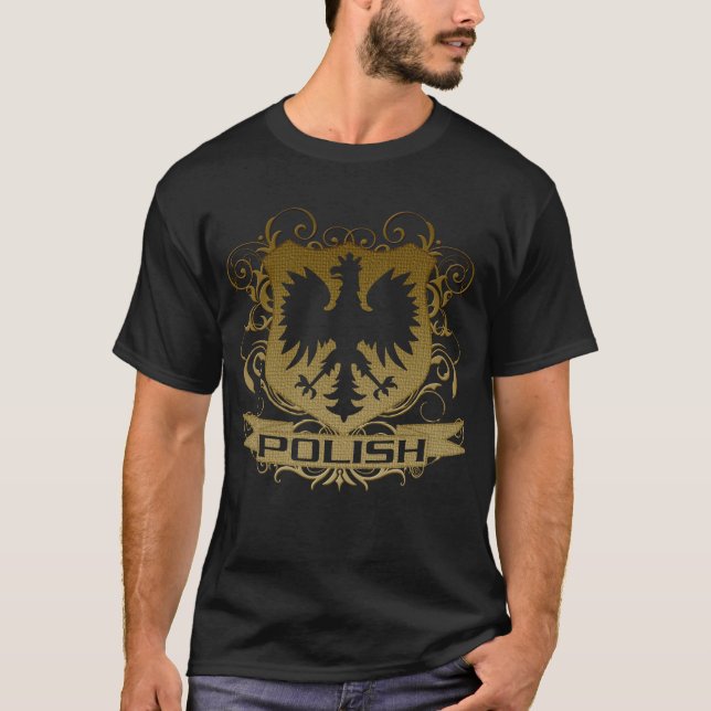 Polish Eagle Crest Gold t shirt (Front)