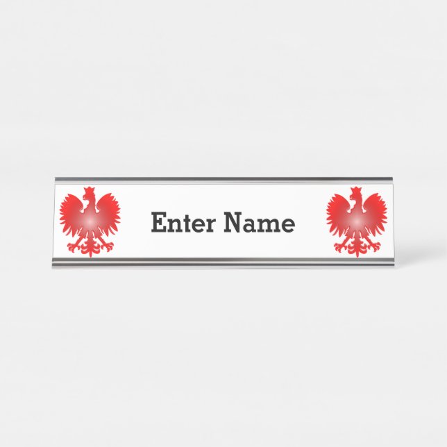Polish Eagle Custom Name Plate (Front)
