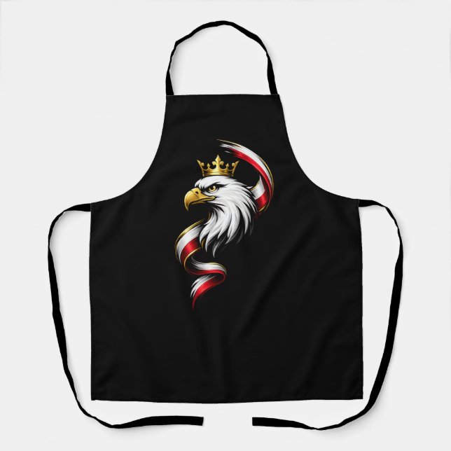 Polish Eagle Flag Kitchen Apron (Front)