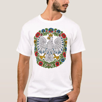 Polish Eagle Floral Folk Art T-Shirt