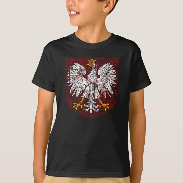 Polish Eagle Kids' Dark Shirt (Front)