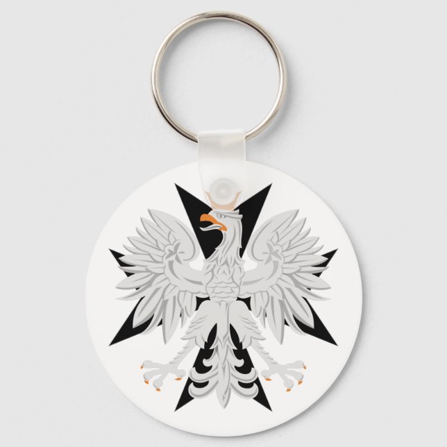 Polish Eagle Maltese Cross Key Ring (Front)