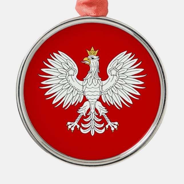Polish Eagle Metal Tree Decoration (Front)