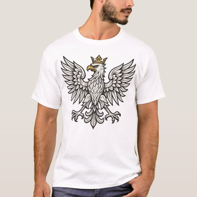 Polish Eagle Minimal Crest T-Shirt (Front)