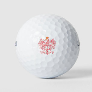 Polish Eagle Outlined In Red Golf Balls