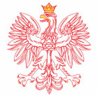 Polish Eagle Outlined In Red