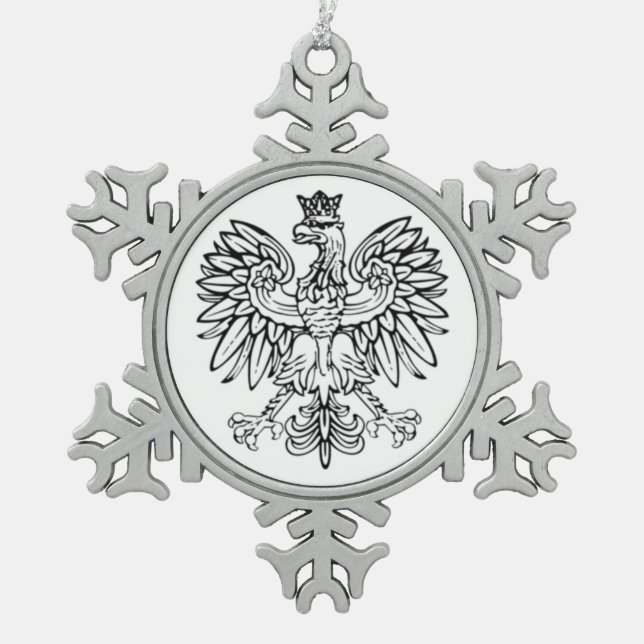Polish Eagle Pewter Ornament (Front)