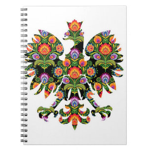 Polish Eagle Poland Wycinanki Emblem, Polish Folk Notebook