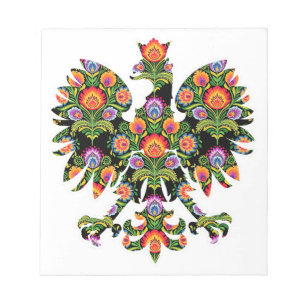 Polish Eagle Poland Wycinanki Emblem, Polish Folk Notepad
