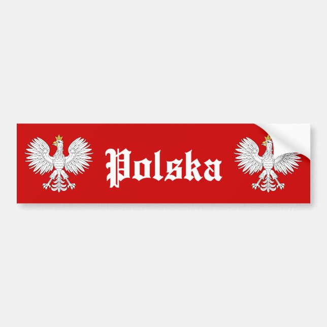 Polish Eagle Polska Bumper Sticker (Front)