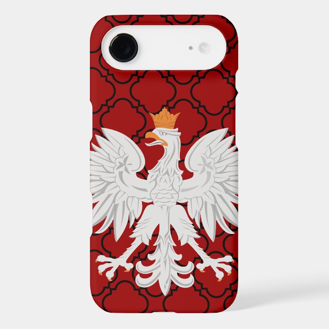 Polish Eagle Red Barbed Quatrefoil Pattern Case-Mate Samsung Galaxy Case (Back)