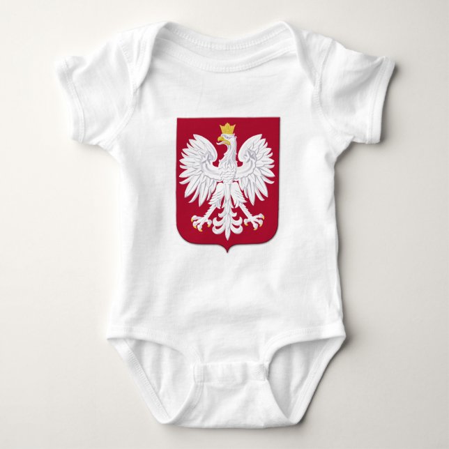 Polish Eagle Red Shield Baby Bodysuit (Front)