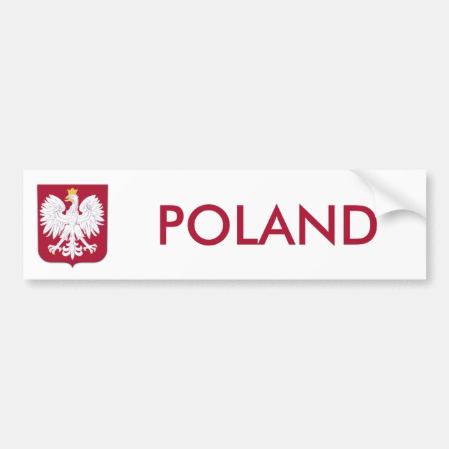 Polish Eagle Red Shield Bumper Sticker (Front)