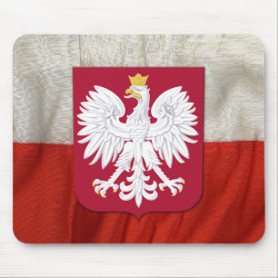 Polish Eagle Red Shield Mouse Pad