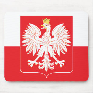 Polish Eagle Red Shield Mouse Pad