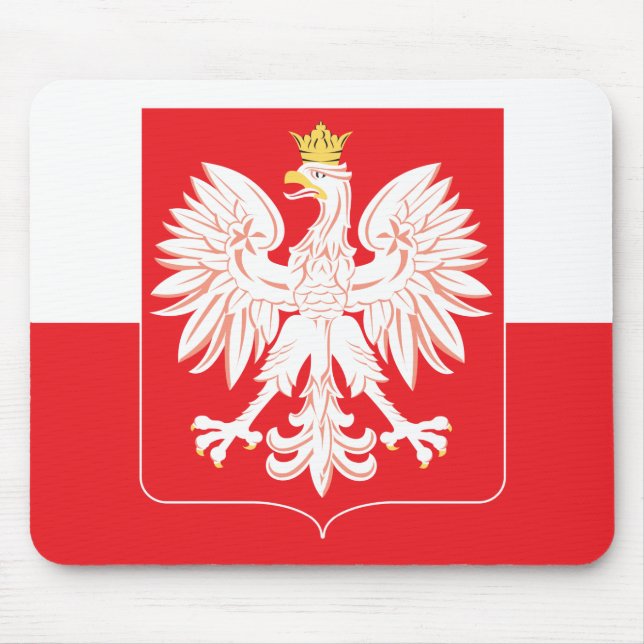 Polish Eagle Red Shield Mouse Pad (Front)
