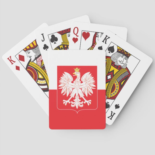 Polish Eagle Red Shield Playing Cards (Back)