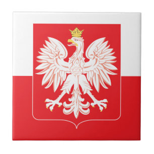 Polish Eagle Red Shield Tile