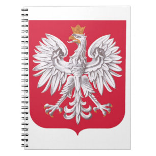 Polish Eagle Shield Spiral Notebook