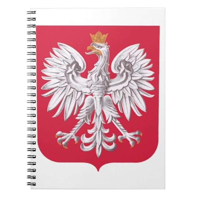 Polish Eagle Shield Spiral Notebook (Front)