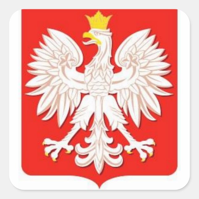 POLISH EAGLE SQUARE STICKER (Front)