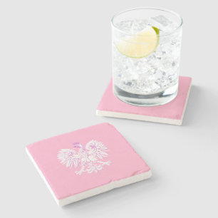 Polish eagle stone coaster