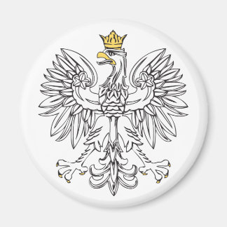 Polish Eagle With Gold Crown Magnet