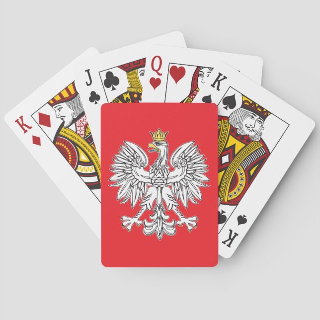 Polish Eagle With Gold Crown Playing Cards. Cards (Back)