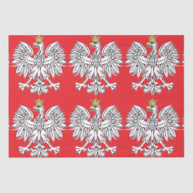 Polish Eagle With Gold Crown Tissue Paper (Front)