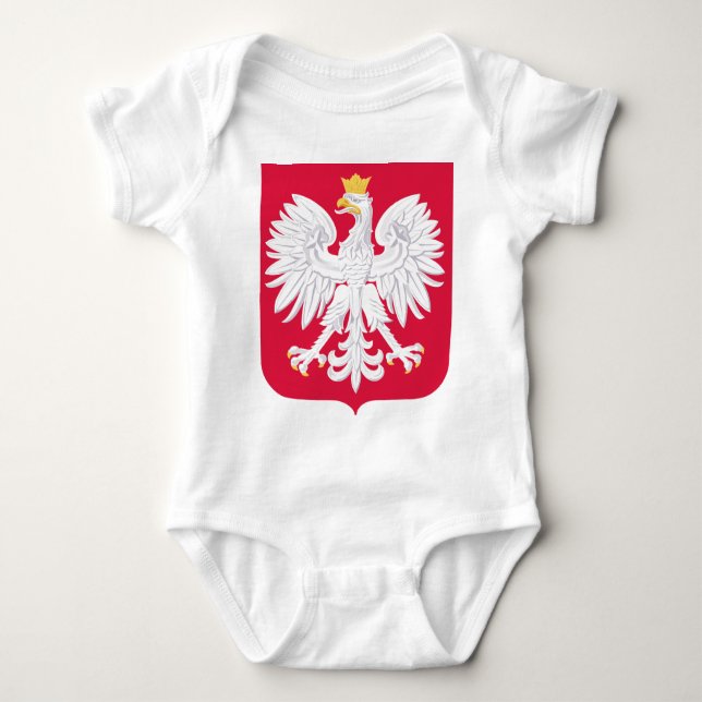 Polish Emblem - Poland Shield - Polska Herb Polski Baby Bodysuit (Front)