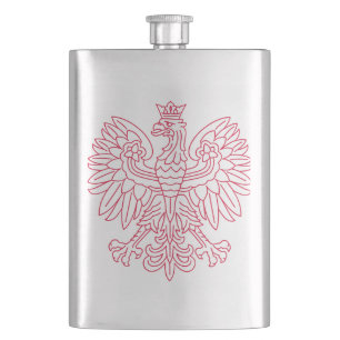 Polish Emblem - Poland Shield - Polska Herb Polski Hip Flask
