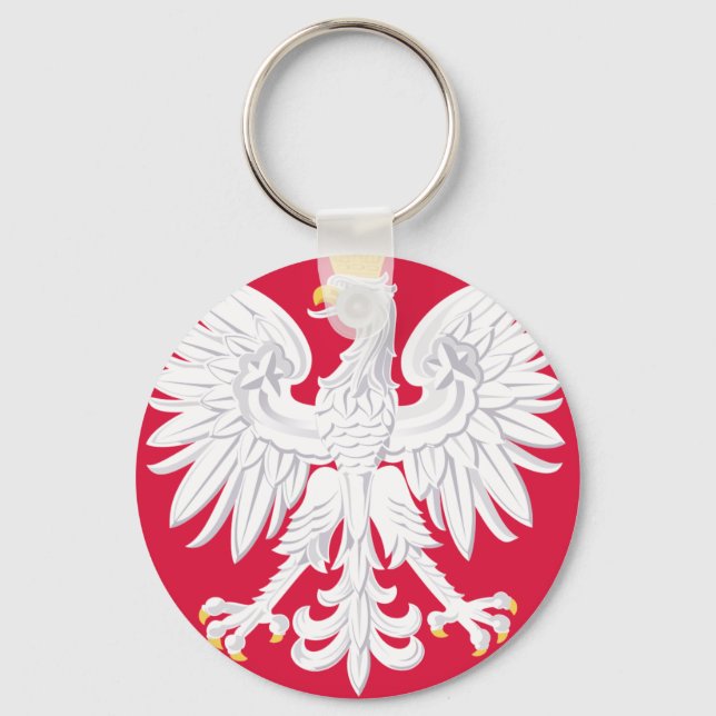 Polish Emblem - Poland Shield - Polska Herb Polski Key Ring (Front)