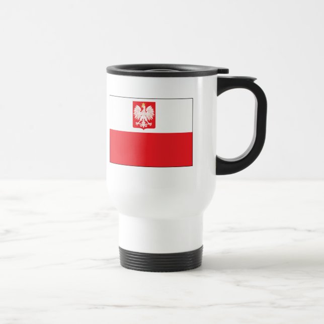 Polish Falcon Flag Travel Mug (Right)