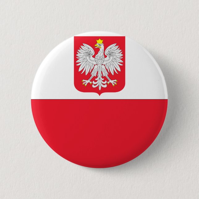 Polish Flag 6 Cm Round Badge (Front)