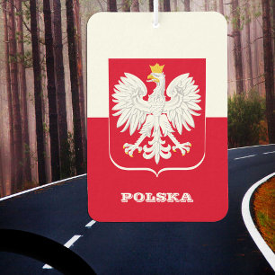 Polish Flag Car Air Freshener, Poland Car Air Freshener