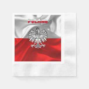 Polish flag-coat of arms napkin