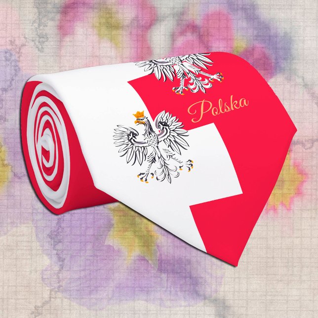 Polish Flag, Eagle & Poland business /sports Neck  Tie (Creator Uploaded)
