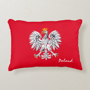 Polish flag & Eagle, Poland fashion holiday/sports Decorative Cushion