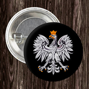 Polish Flag, Eagle & Poland fashion /sports 3 Cm Round Badge