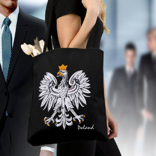 Polish flag & Eagle, Poland fashion /sports fans Tote Bag