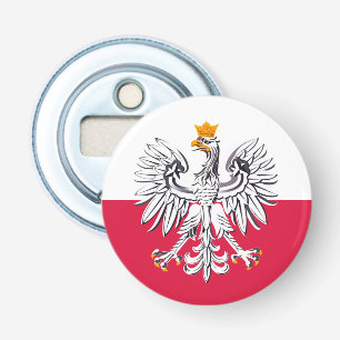 Polish flag & Eagle, Poland holiday party /sports Bottle Opener
